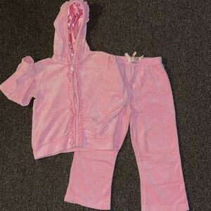 Arizona Clothing Company pink velvety soft 2007 joggers set